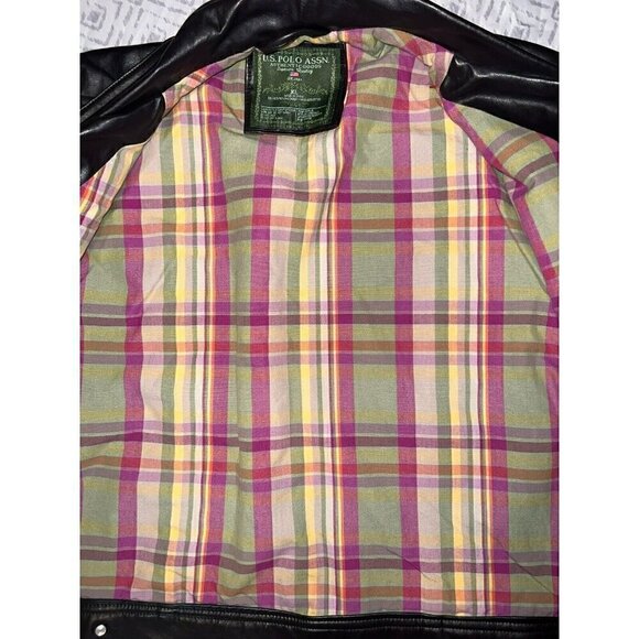 U.S. Polo Assn Leather Jacket XL Womens - Picture 6 of 8